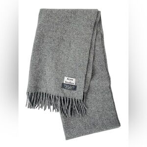 Acne Studio 100% Virgin Wool Scarf, Grey